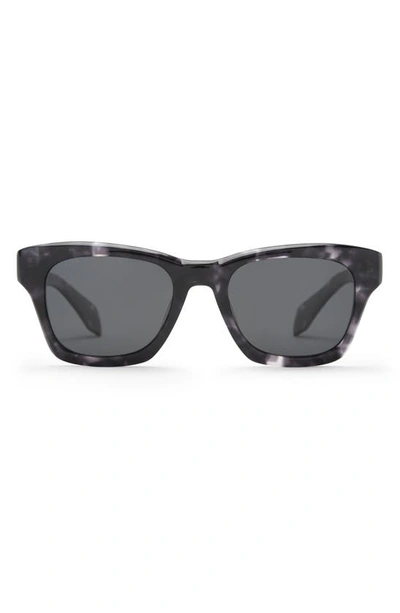 Diff Dean 51mm Polarized Square Sunglasses In Black Marble/ Grey