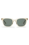 Diff Colton 50mm Polarized Square Sunglasses In Platinum Crystal/ G15
