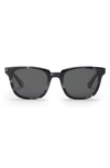 Diff Colton 50mm Polarized Square Sunglasses In Black Marble/ Grey