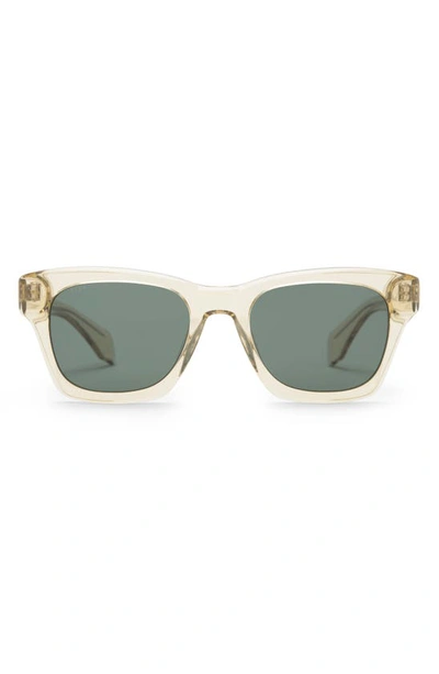 Diff Dean 51mm Polarized Square Sunglasses In Platinum Crystal/ G15