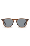 Diff Maxwell 49mm Polarized Round Lens Sunglasses In Whiskey/ Grey