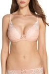 Chantelle Lingerie Chantelle Intimates Lace Underwire Plunge Bra In Skin Rose