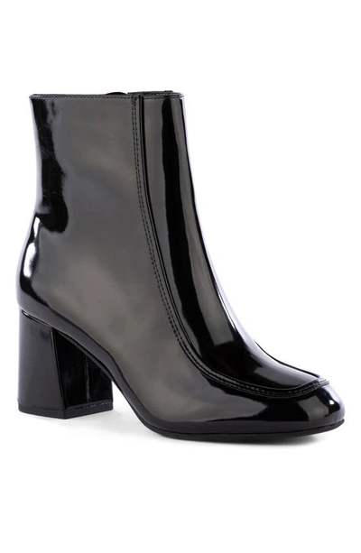 Bc Footwear After All Vegan Leather Bootie In Black Faux Patent Leather
