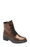 Ara Debbie Lace-up Boot In Moro Metallic Leather