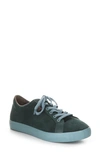 Softinos By Fly London Suri Low Top Sneaker In Forest Green Leather
