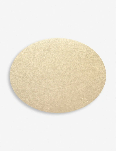 Lind Dna Oval Leather Table Mat 45cm X 36cm