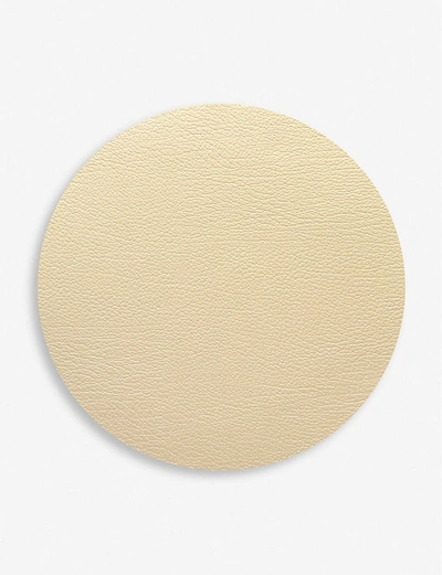 Lind Dna Circle Recycled-leather And Rubber Tablemat