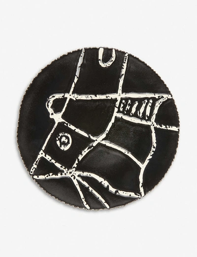 Agnes Sandahl Abstract Glazed Ceramic Plate 30cm