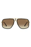 Carrera Eyewear Glory Ii 59mm Aviator Sunglasses In Gold/ Green Gradient