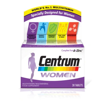 Centrum Women 50 Plus Multivitamin Tablets - (30 Tablets)