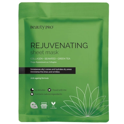 Beautypro Rejuvenating Collagen Sheet Mask With Green Tea Extract