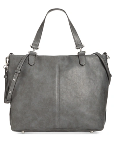 Inc International Concepts Elliah Wrap Tote, Created For Macy's In Charcoal/silver