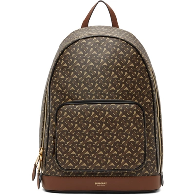 Burberry Brown E-canvas Monogram Rocco Backpack