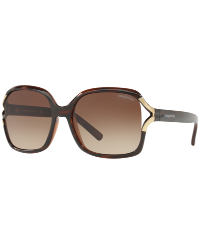 Sunglass Hut Collection Sunglasses, Hu2002 58 In Brown,brown Gradient