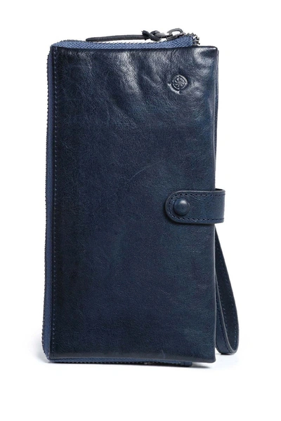 Old Trend Savanna Leather Wallet In Navy