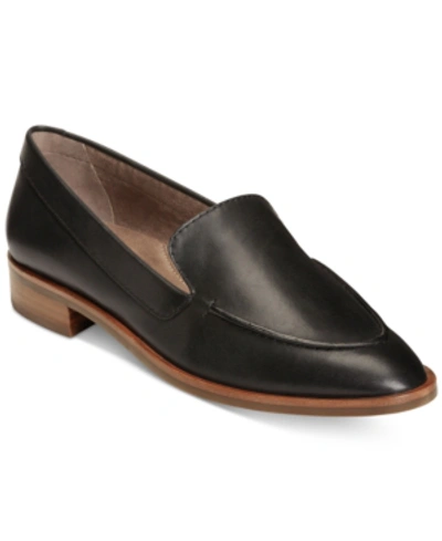 Aerosoles East Side Womens Leather Comfort Loafers In Black Leather