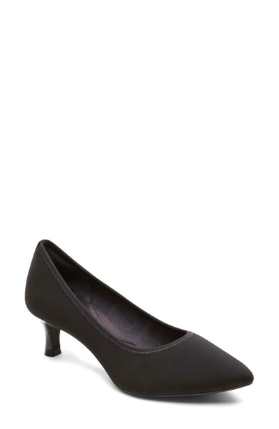 Rockport Women's Total Motion Kaiya Pumps Women's Shoes In Black Stretch