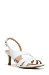 Naturalizer Ashford Slide Sandals Women's Shoes In White Leather