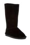 Bearpaw Emma Tall Genuine Sheepskin Lined Boot In Black