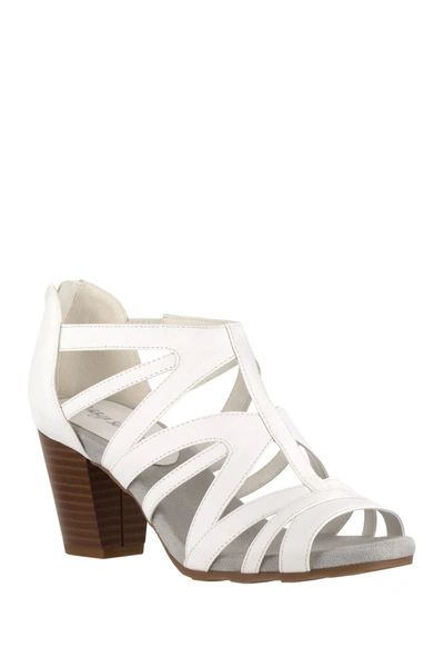 Easy Street Amaze Caged Heeled Sandal In White