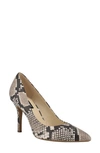 Nine West Women's Tatiana Pointy Toe Pumps Women's Shoes In Taupe Snake