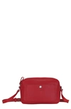 Longchamp Le Foulonne Leather Camera Crossbody Bag In Red