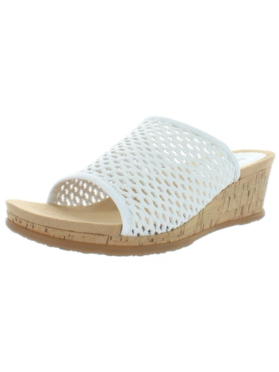 Baretraps Flossey Platform Slide Wedge Sandals Women's Shoes In White