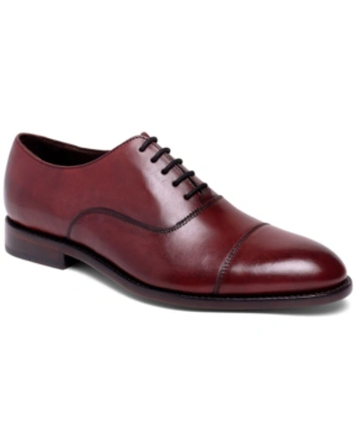 Anthony Veer Clinton Cap-toe Oxford Men's Shoes In Dark Red