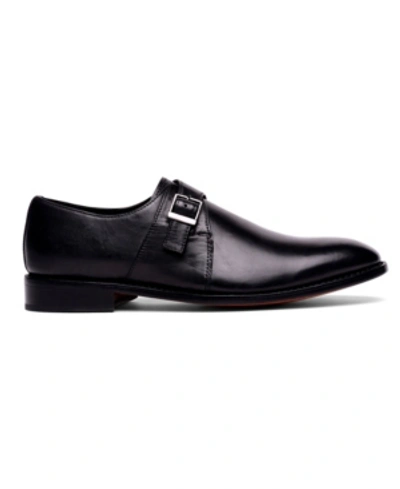 Anthony Veer Roosevelt Single Monk Strap Men's Shoes In Black