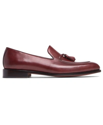 Anthony Veer Men's Kennedy Tassel Loafer Lace-up Goodyear Dress Shoes Men's Shoes In Dark Red