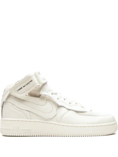 Nike X Comme Des Garçon Air Force 1 Mid "white" Trainers