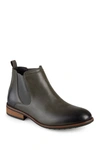 Vance Co. Landon Mens Faux Leather Pull On Chelsea Boots In Grey