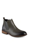 Vance Co. Landon Mens Faux Leather Pull On Chelsea Boots In Black