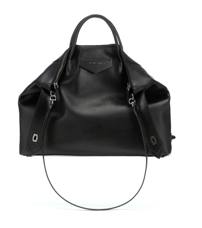 Givenchy Antigona Soft Large Leather Satchel In Black