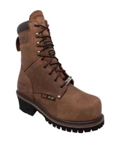 Adtec Men's 9" Steel Toe Super Logger Boot Men's Shoes In Brown