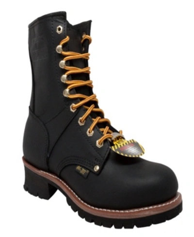 Adtec Men's 9" Steel Toe Logger Boot Men's Shoes In Black