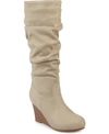 Journee Collection Collection Women's Wide Calf Haze Boot In Stone