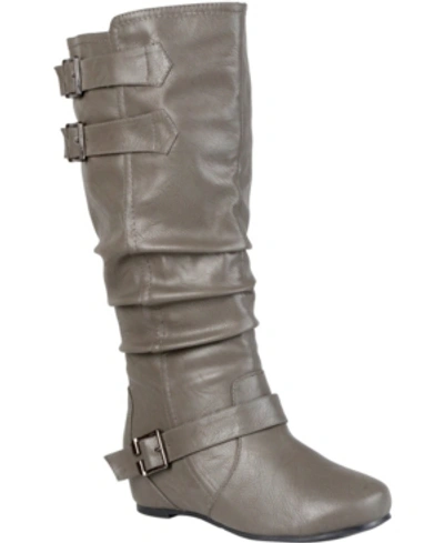 Journee Collection Women's Extra Wide Calf Tiffany Boot Women's Shoes In Grey
