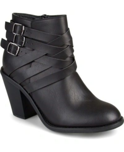 Journee Collection Women's Wide Strap Boots In Black