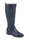 Journee Collection Women's Wide Calf Ivie Boot Women's Shoes In Navy