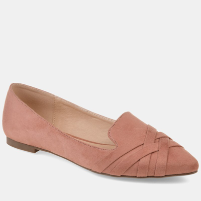 Journee Collection Journee Mindee Crisscross Toe Flat In Pink