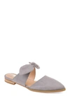 Journee Collection Women's Telulah Bow Slip On Flat Mules In Gray