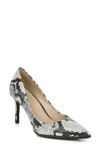 Naturalizer Anna Pumps Women's Shoes In Alabaster Snake Print Leather