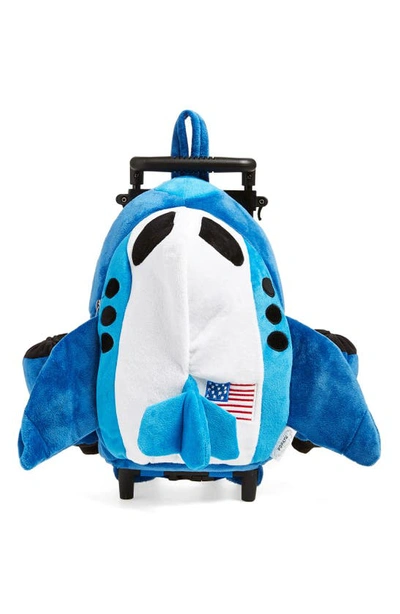 Popatu Kids' Trolley Rolling Backpack Set In Airplane Blue