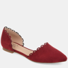 Journee Collection Collection Women's Wide Width Jezlin Flat In Wine