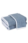 Matouk Enzo Cotton Bath Towel In Sea/ White