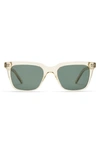 Diff Billie 52mm Polarized Square Sunglasses In Platinum Crystal/ G15