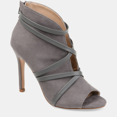 Journee Collection Samara Strappy Bootie In Grey