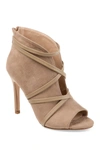 Journee Collection Women's Samara Peep Toe Stiletto Dress Booties In Taupe