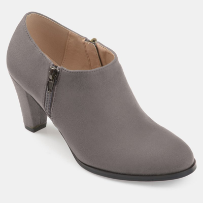 Journee Collection Women's Sanzi Side Zip Dress Shooties In Grey